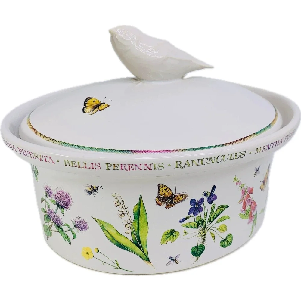 Hallmark‎ Marjolein Bastin WILDFLOWER MEADOW COVERED CASSEROLE Dish Oval 2 Quart